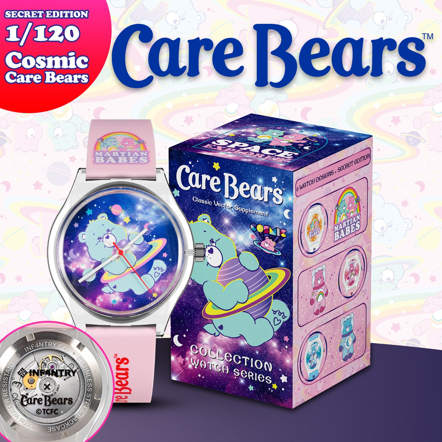 *新貨預售中* Carebears Lite 彩虹熊盲盒腕錶系列